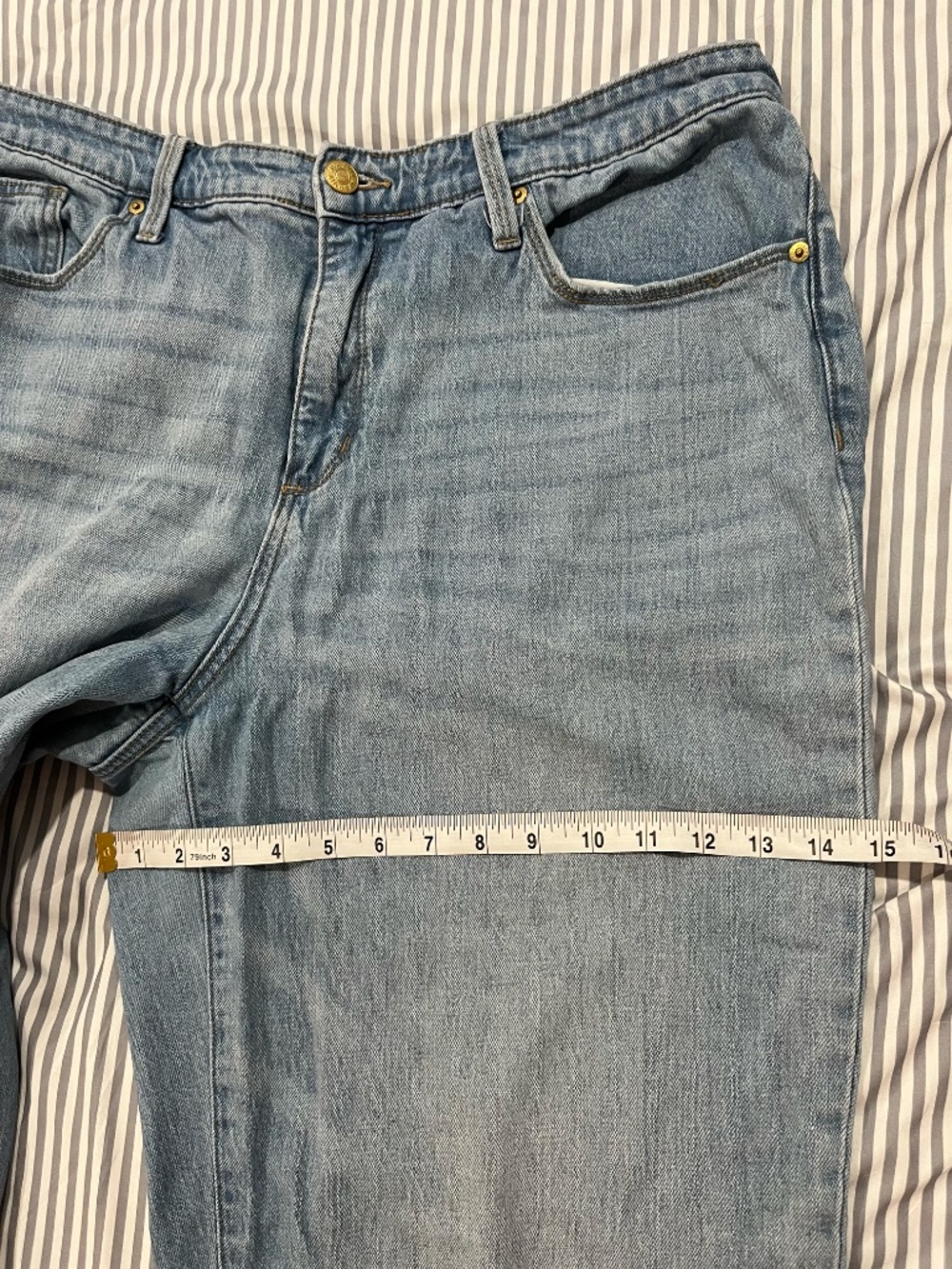 Ava & Viv Blue Wide Leg Denim Jeans - Picture 8 of 11